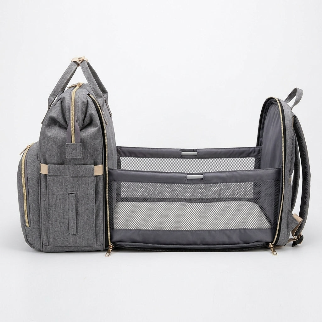 Premium Mother & Baby Travel Bag with Convertible Bed