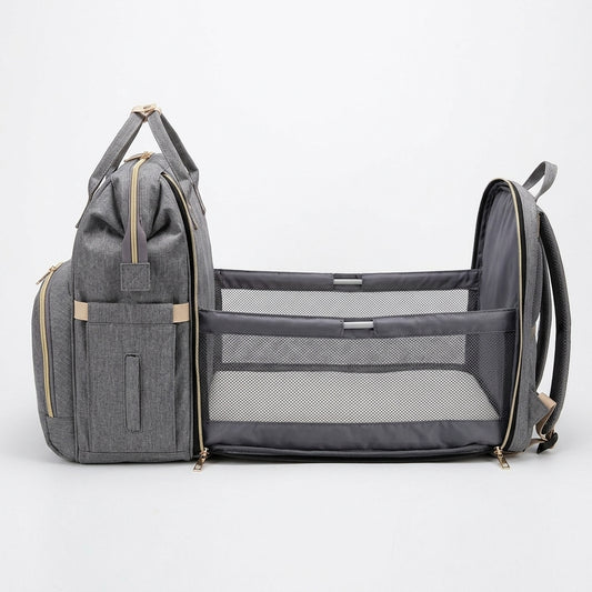 Premium Mother & Baby Travel Bag with Convertible Bed