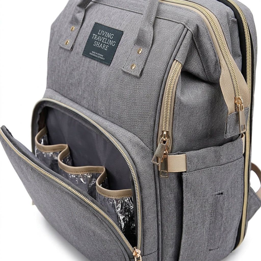 Premium Mother & Baby Travel Bag with Convertible Bed