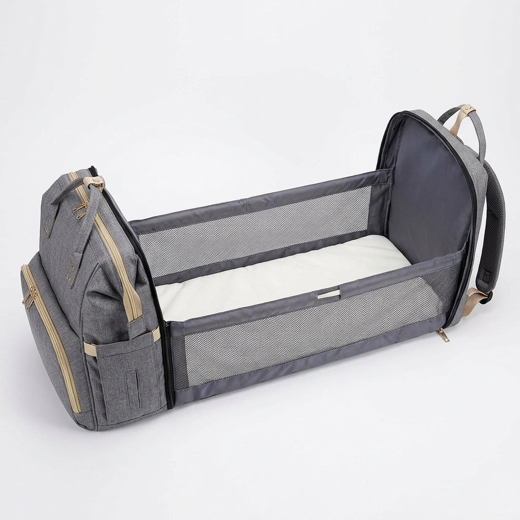 Premium Mother & Baby Travel Bag with Convertible Bed